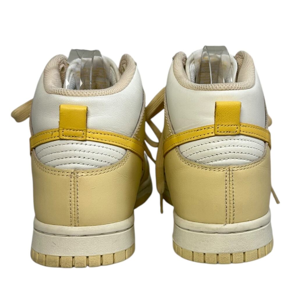 Nike Women's Dunk High-Top Sneakers Two-Tone Pale Vanilla White Yellow Size 7 US - Picture 7 of 12